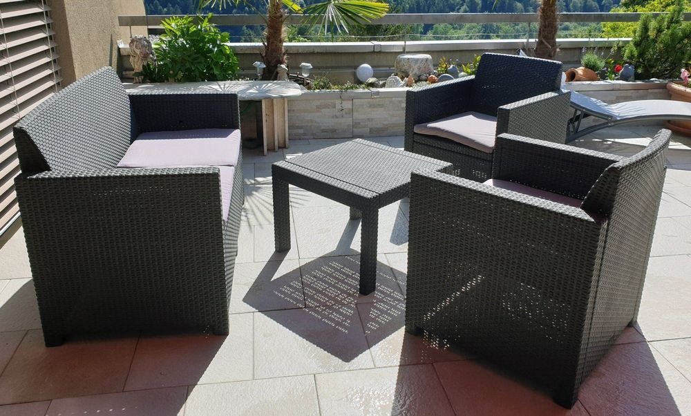 Garten Rattan Lounge 4teilig Kaufen auf Ricardo