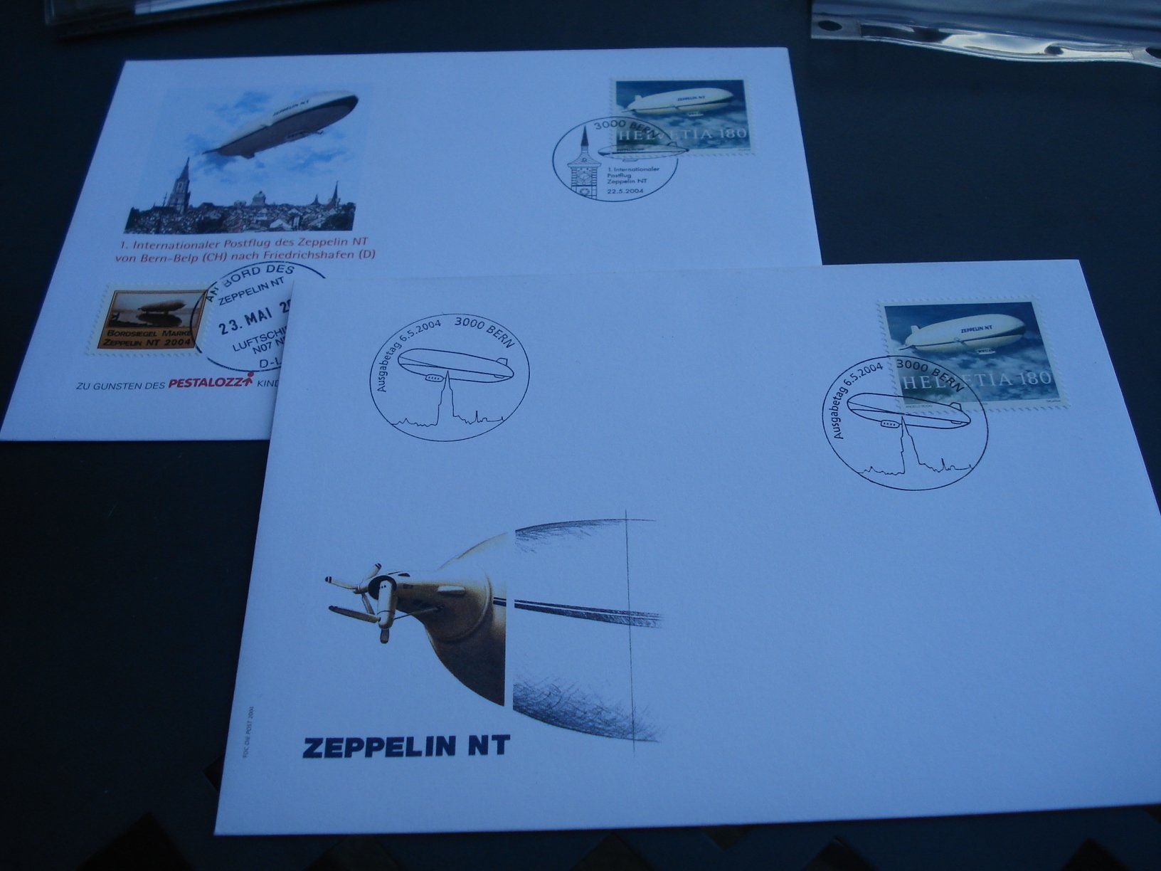 Tutti i francobolli: Zeppeli NT, 2004, FDC + Sonderbrief mit Vignette – Usato da Niederwil AG venduto da morostahu