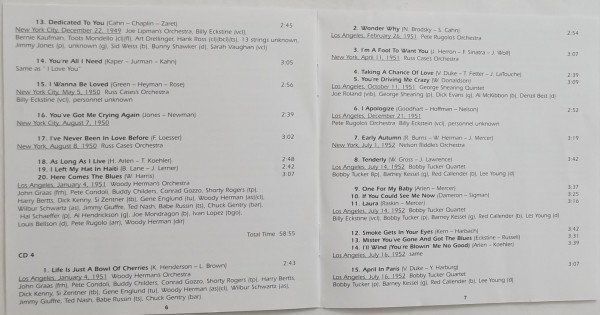 CDs: Billy Eckstine I AIN'T LIKE THAT Lester Young Vocal Jazz 4CD – D'occasion à Kandergrund par Sososo 4