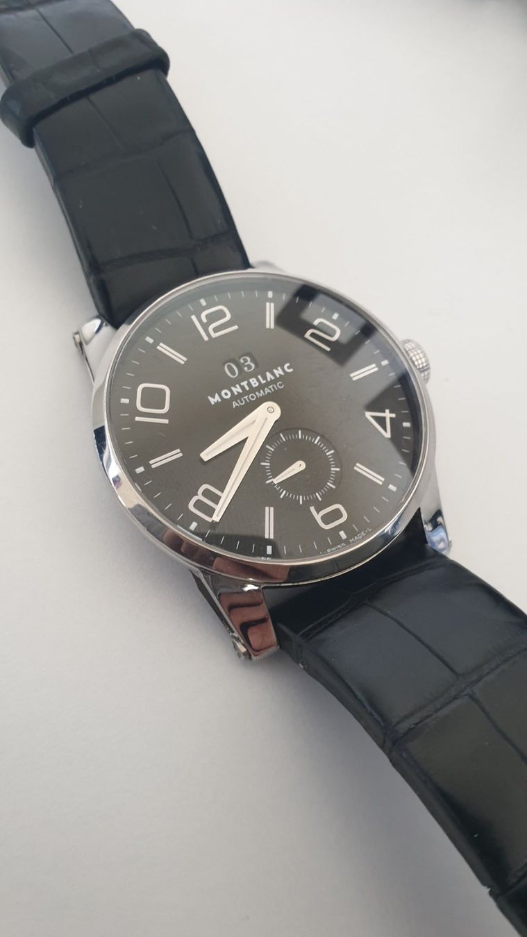 Montblanc Orologi: Montblanc Timewalker Big Date 7050 mit Watch Winding Box – Usato da Ormalingen venduto da duftladen 2