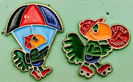2 Pins Little Garry  (ähnlich wie Globi)