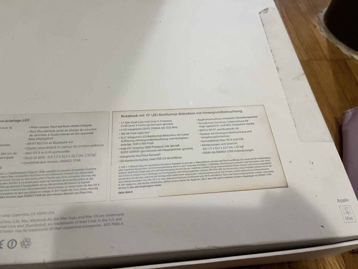 Apple Notebook: MacBook Air 13"  – Difettoso da Zug venduto da IndiQueen 7