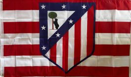 Atletico Madrid Fahne Simeone Wanda Metropolitano Suarez