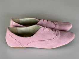 Biaggini Schnürschuhe Halbschuhe aus Wildleder - Gr. 37 rosa
