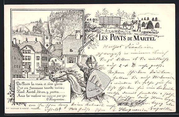 Cartoline postali: Litho Les Ponts de Martel, Ortspartie mi – Usato da Berlin venduto da bartko-reher
