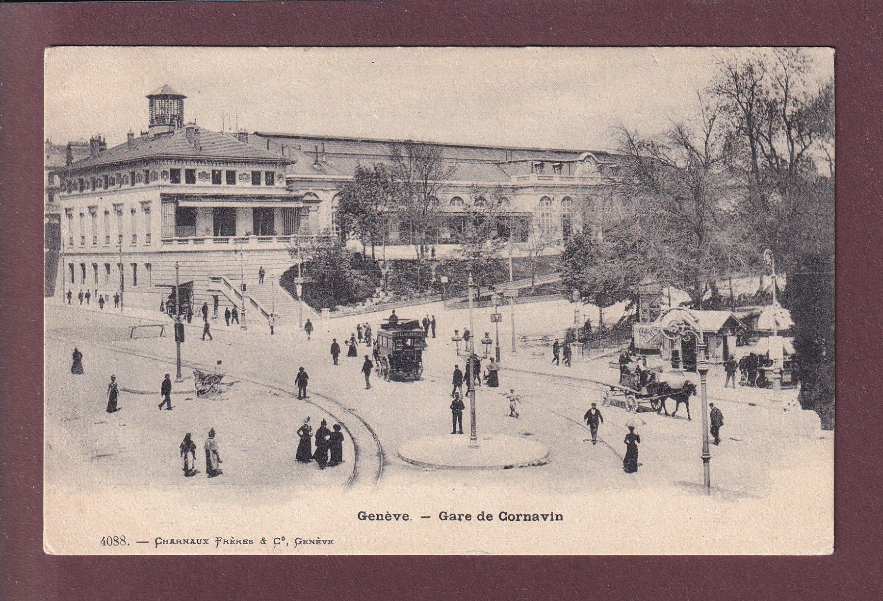 Cartoline postali: GENEVE - Gare Cornavin - Attelages – Usato da Pully venduto da nicecards