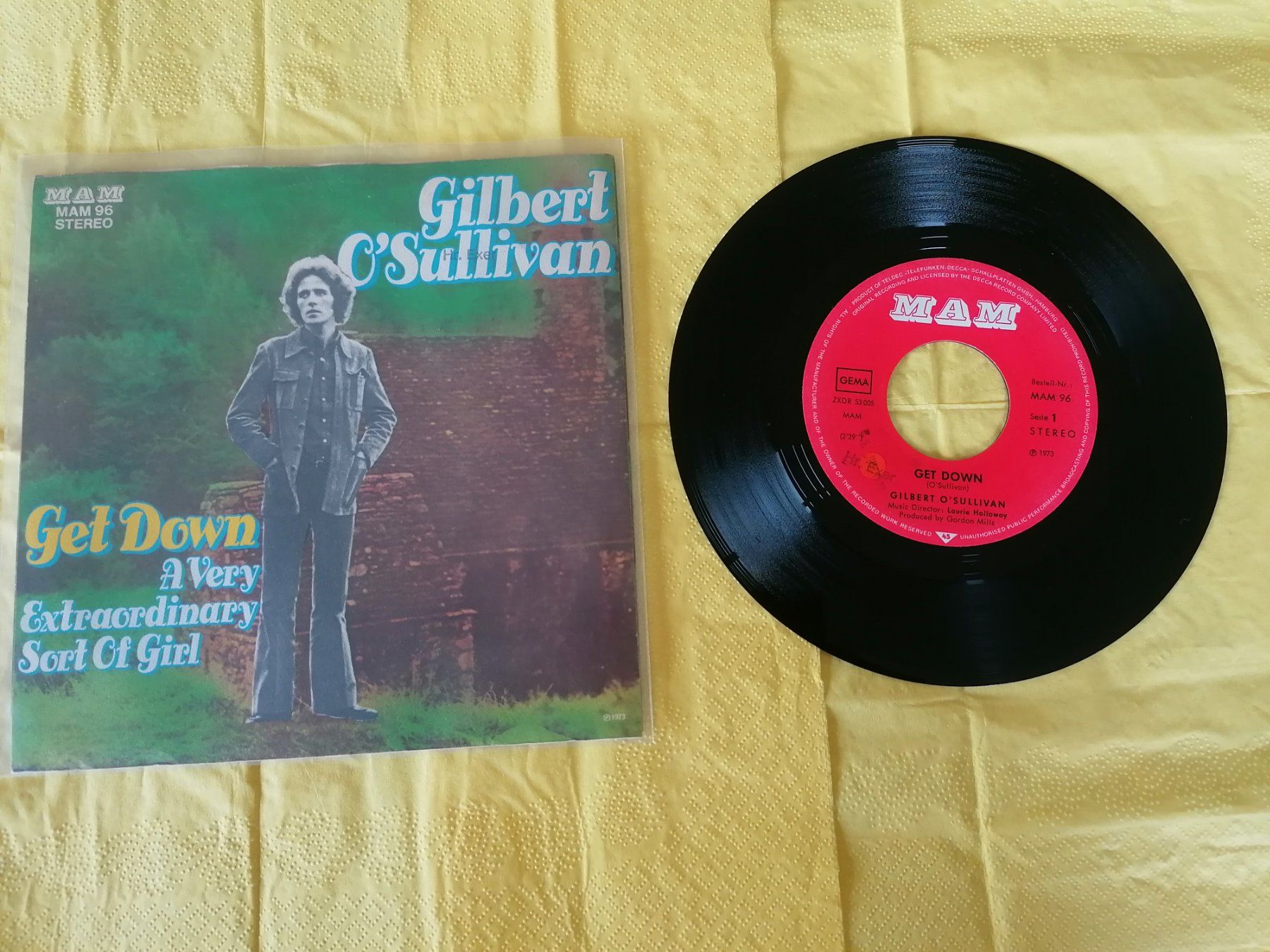Dischi in vinile: Gilbert O'Sullivan – Get Down – Usato da Emmenbrücke venduto da lamorak 1
