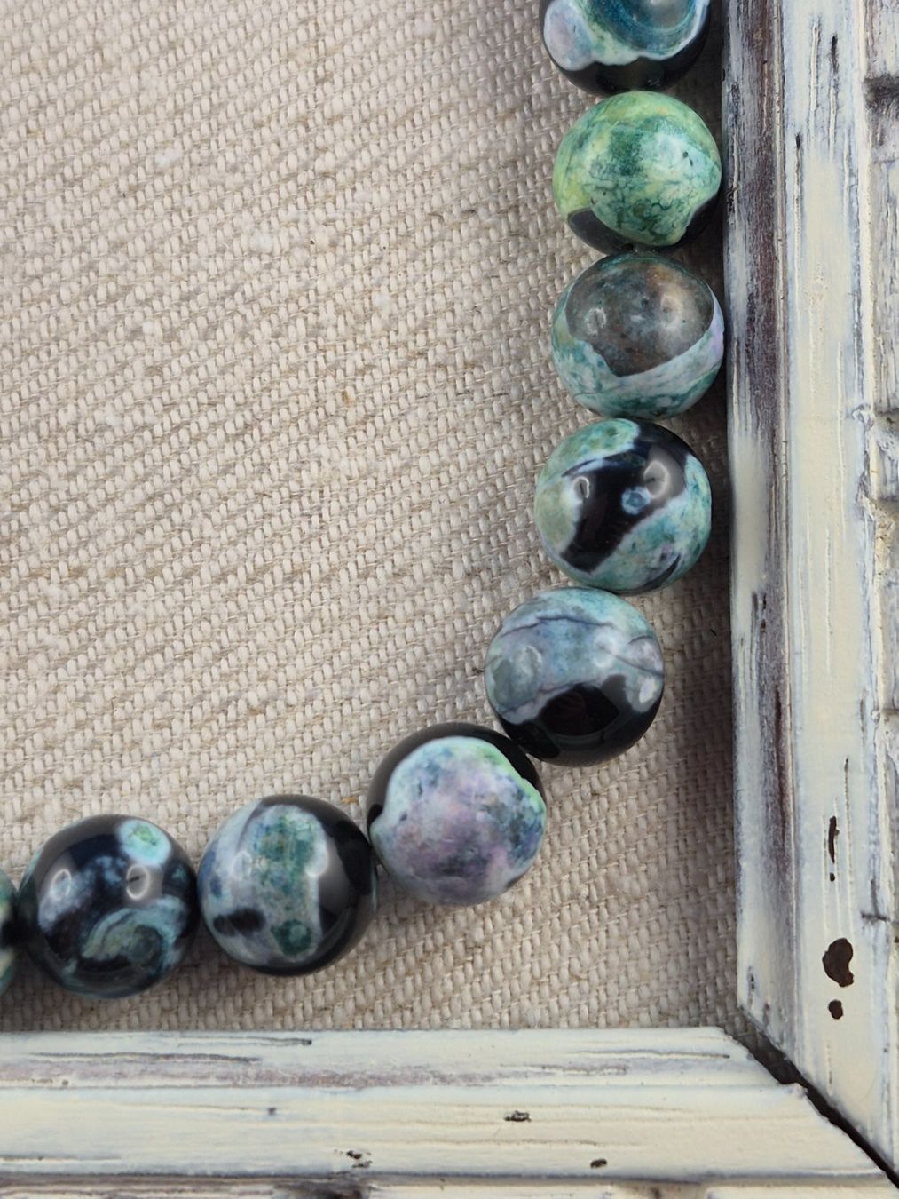 Pietre preziose: Strang Grüner Feuerachat 10mm – Nuovo e nell'imballaggio originale da Klingnau venduto da SilberwindArt 1