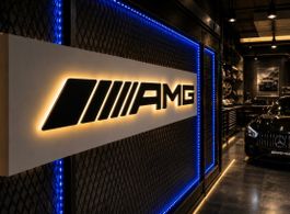AMG Led Leuchte | Mercedes AMG Leuchtreklame für Garage