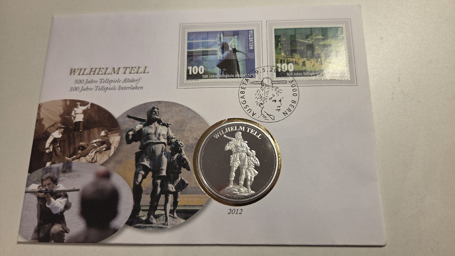 Medaglie: 2012 FDC Medallienbrief Wilhelm Tell – Usato da Arni AG venduto da Moth68