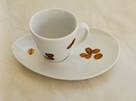 Langenthaler Porzellan Kaffeetasse Handbemalt