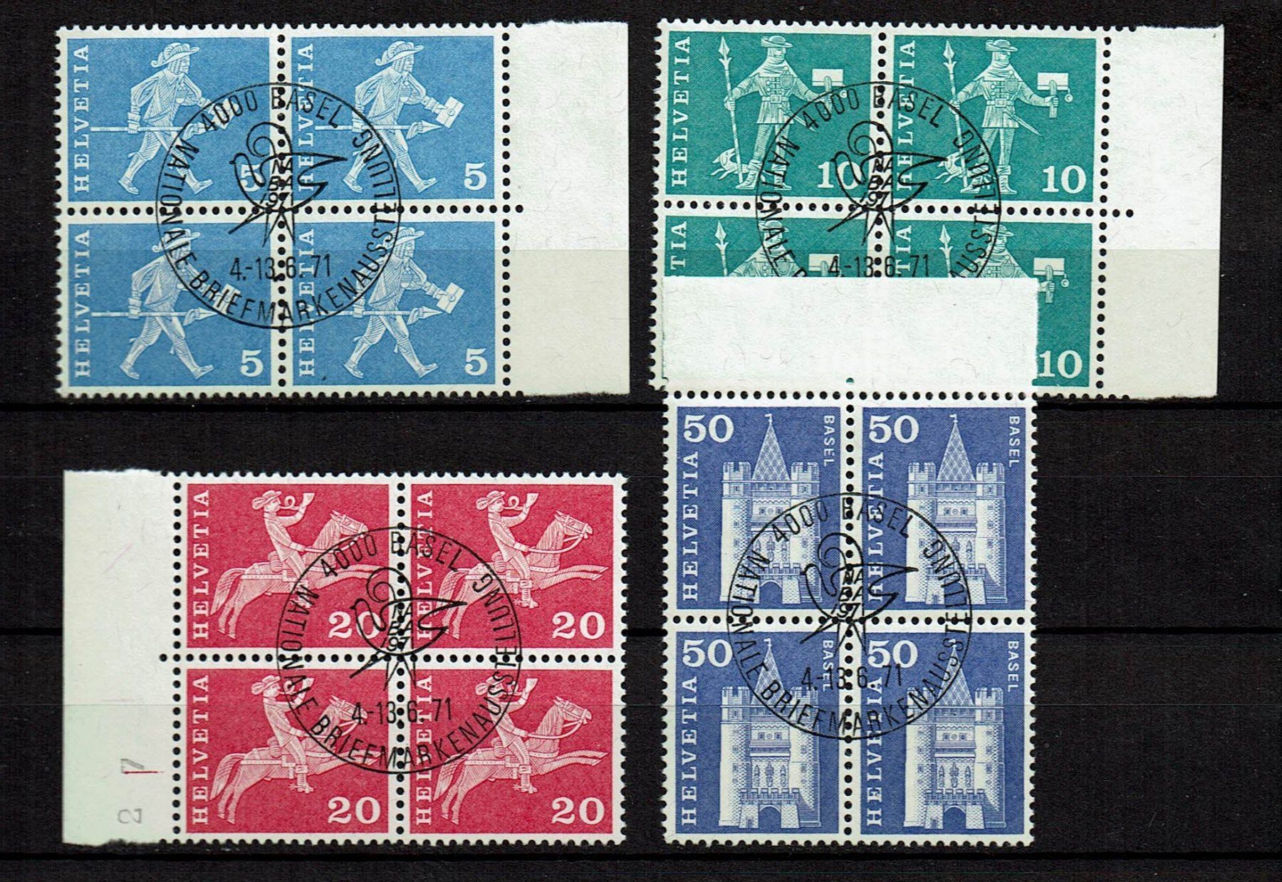 Alle Briefmarken: Lot propagande bloc de 4 belles oblitérations – Gebraucht aus Neuchâtel von yacamoto 1