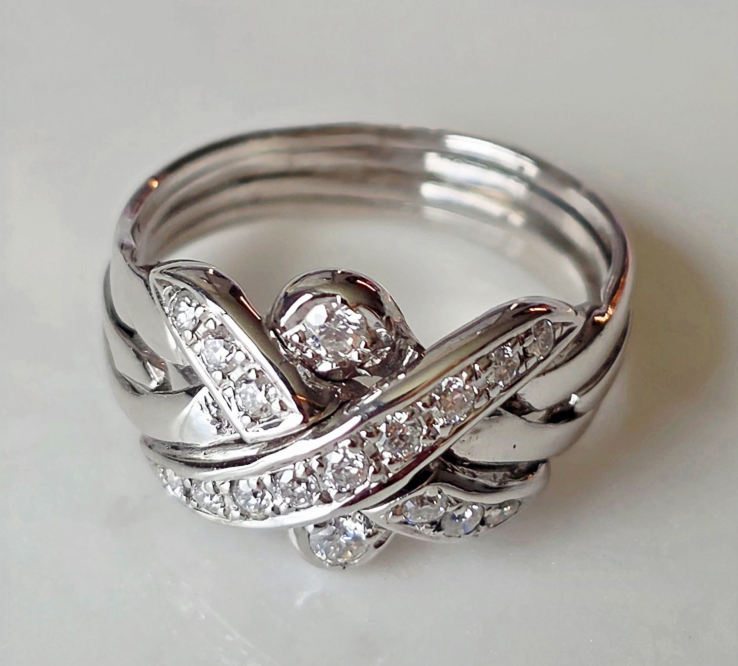 Anelli: Moissanites in Silber Fingerring – Nuovo (secondo la descrizione) da Zürich venduto da benedikt12
