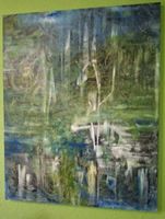 Gemälde "Schwanenlicht" handmade 80×100