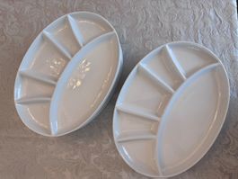 Lot de 12 x assiettes bourguignonne - Blanc