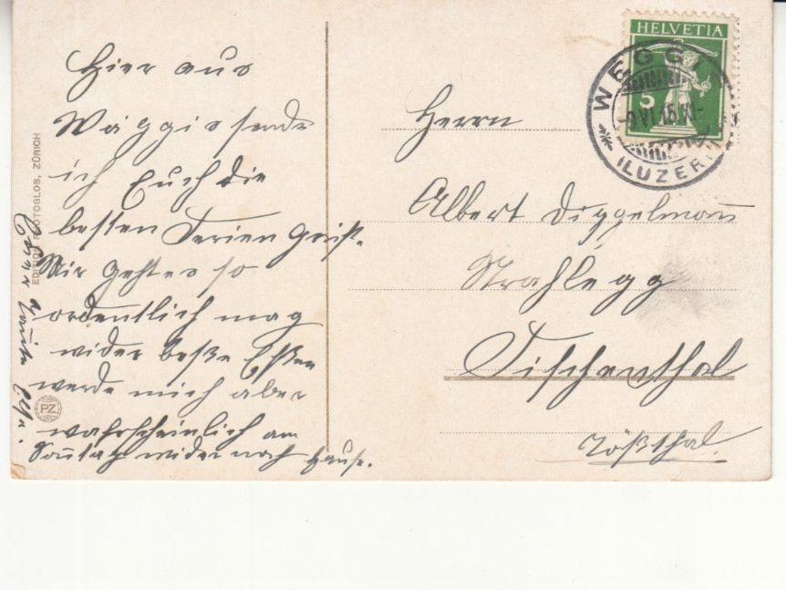 Cartoline postali: Weggis 1915 – Usato da Bürglen TG venduto da StampGraf 1