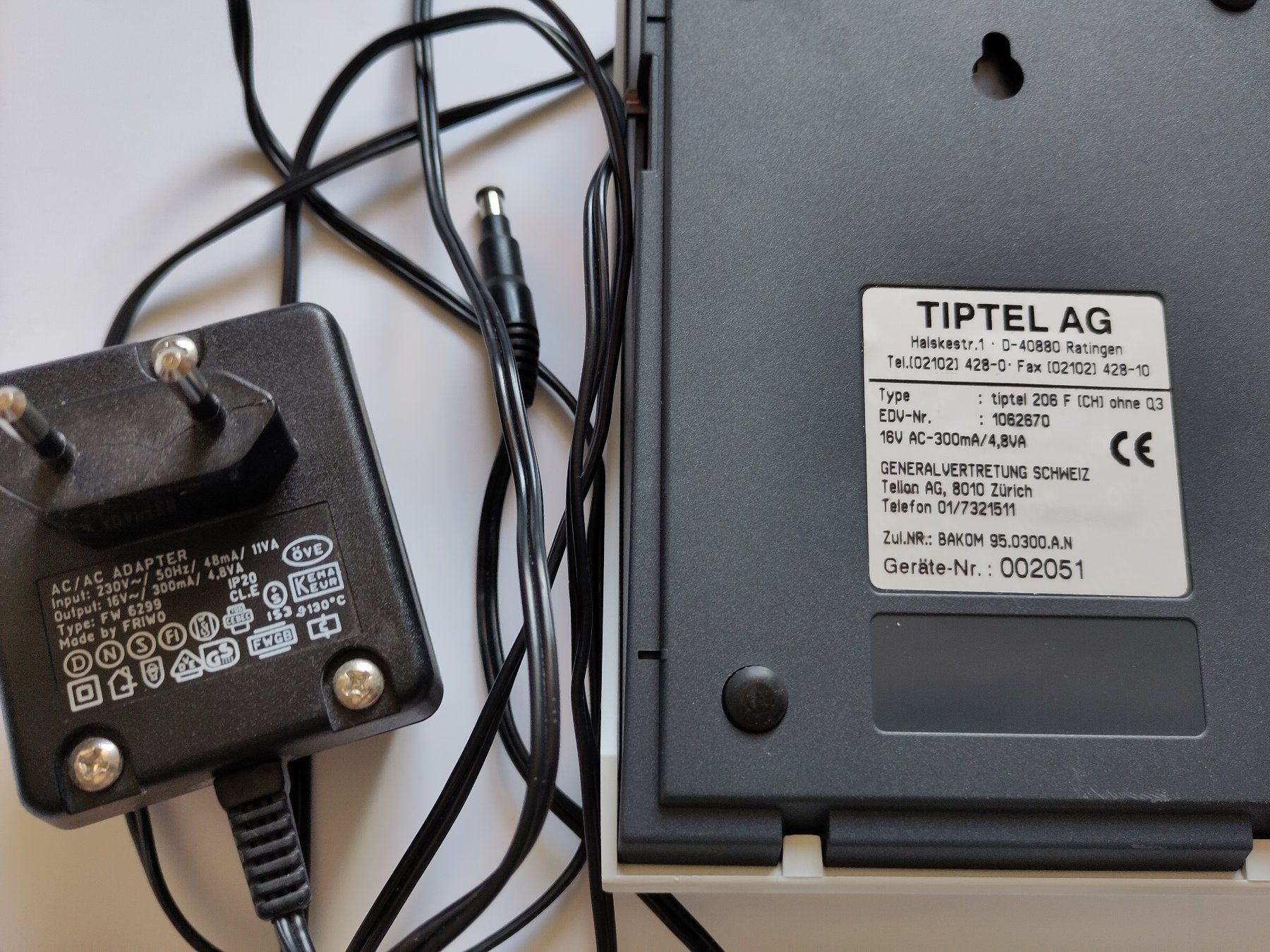 Tiptel Telefone: Telefon-Anrufbeantworter tiptel 206F – Gebraucht aus Schaffhausen von RolfMeister 3