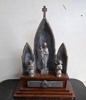 Fr. Welty Augsburg – Spieluhr - Hausaltar aus Metall / Holz