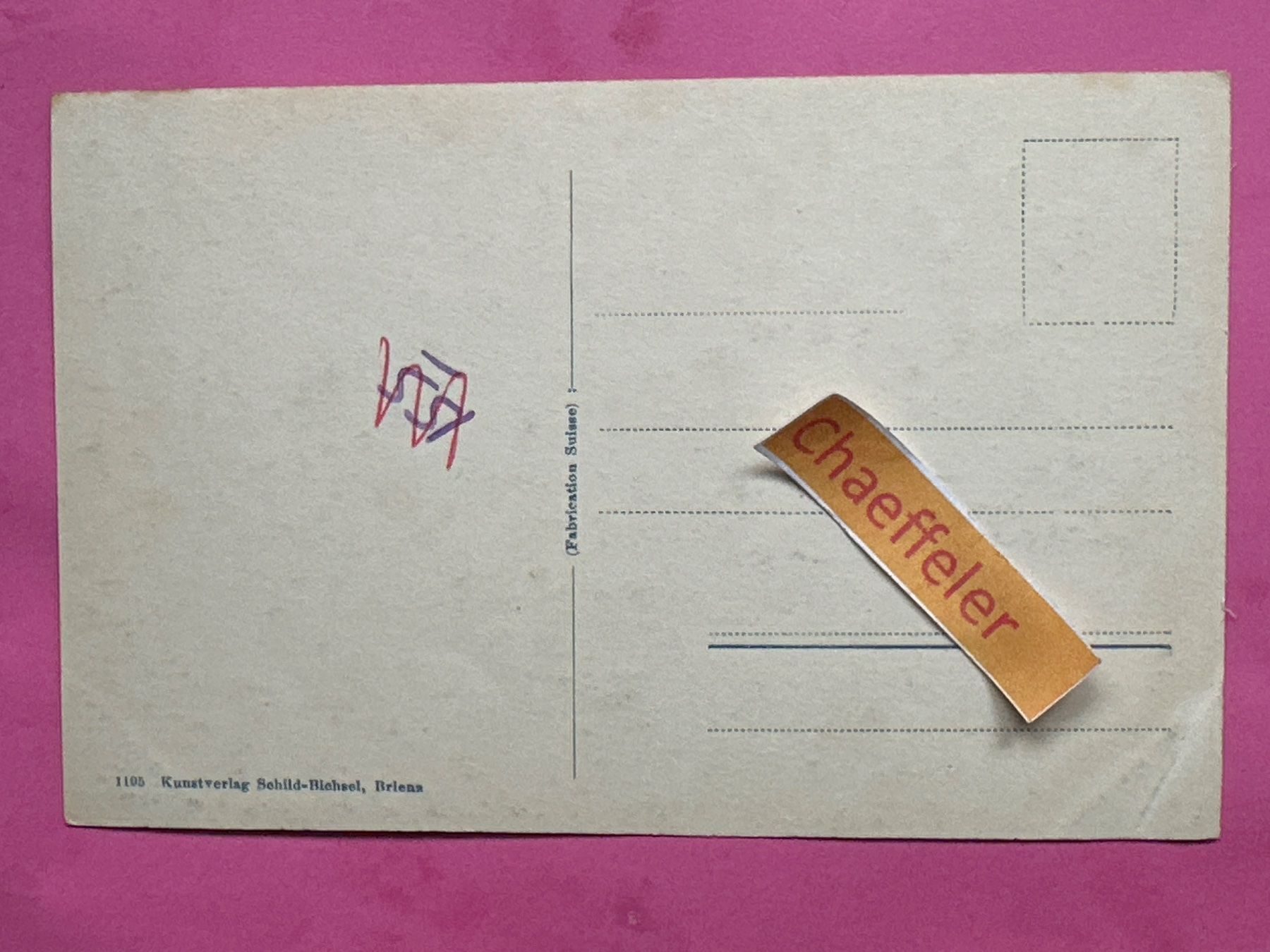 Cartoline postali: Interlaken - Heimwehfluh. Eiger Mönch und Jungfrau – Usato da Zürich venduto da Chaeffeler 1