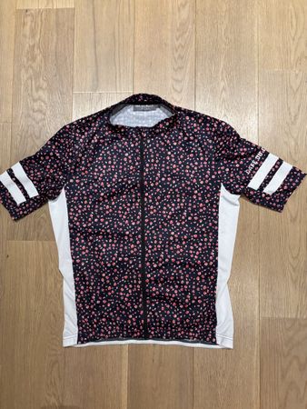 Cafe du Cycliste Radtrikot Blumenmuster schwarz neuwertig