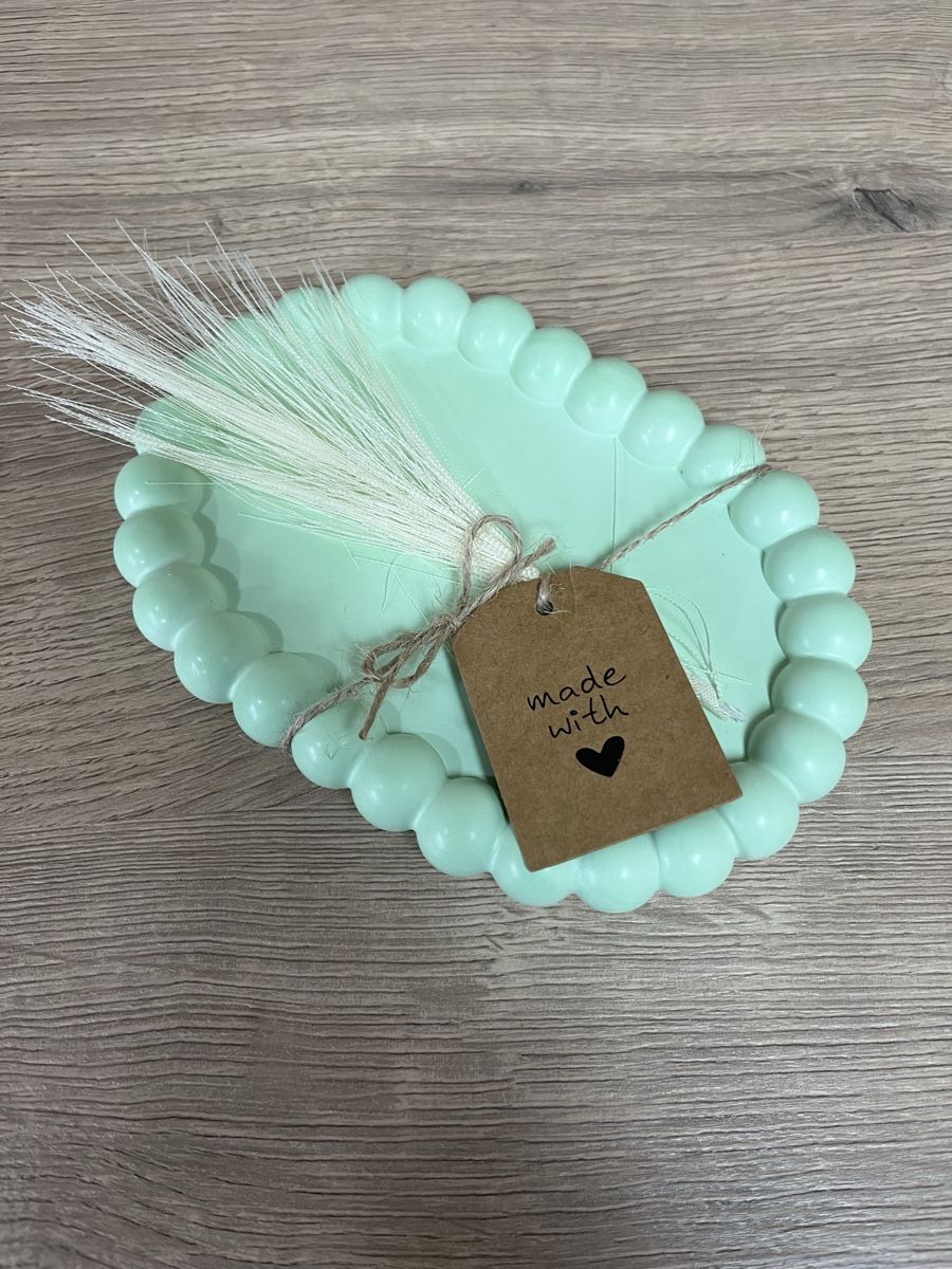 Tutte le decorazioni: Mintgrünes Deko Tablett, Handgemacht, Oval – Nuovo (secondo la descrizione) da Frick venduto da van_2dhd