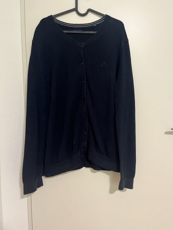 navy blue gant cardigan