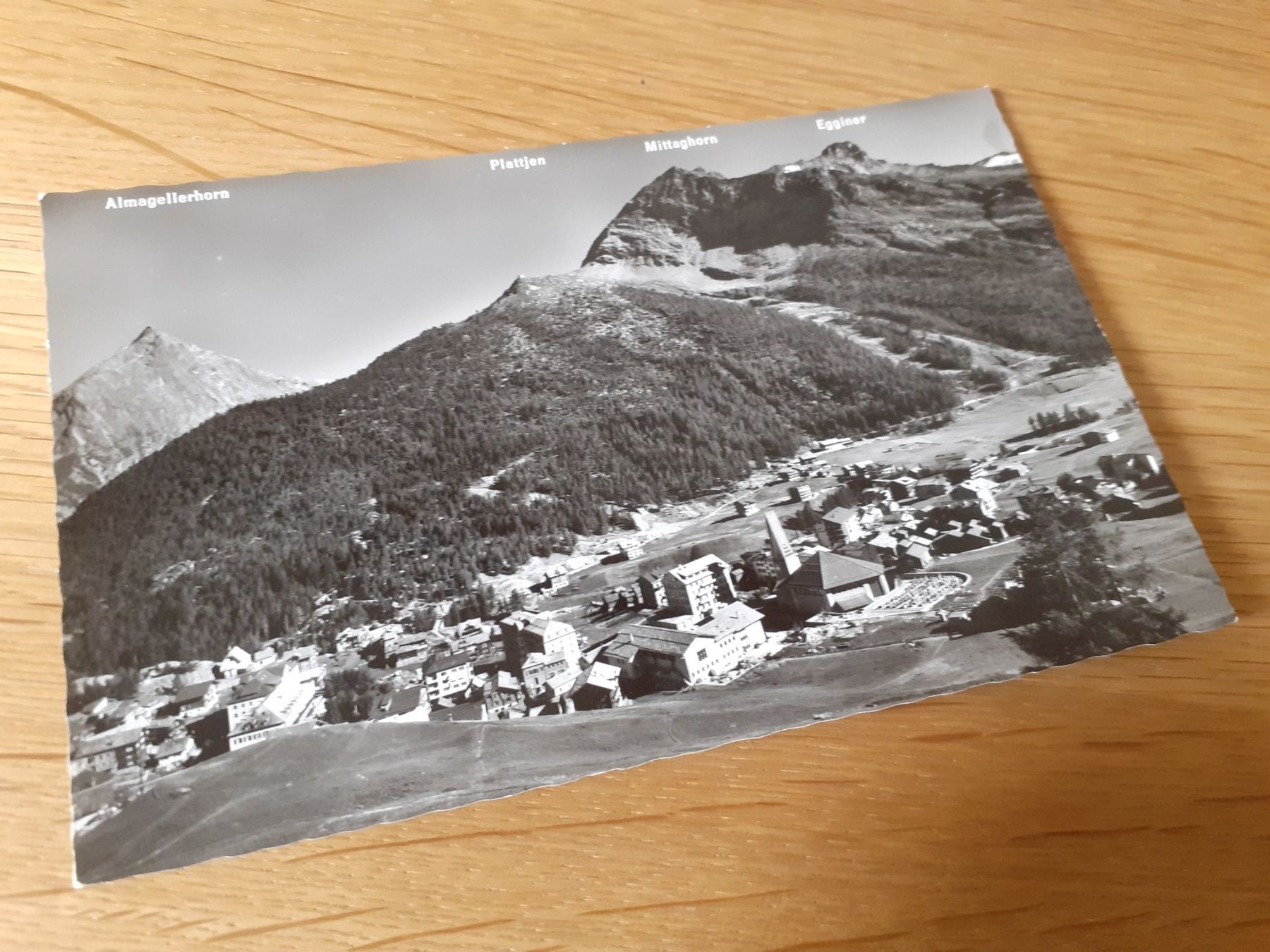 Cartoline postali: SAAS FEE - ALMAGELLERHORN - BERGHAUS PLATTJEN – Usato da Winterthur venduto da Ornyx7
