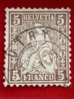Helvetia Briefmarke 5 Rappen