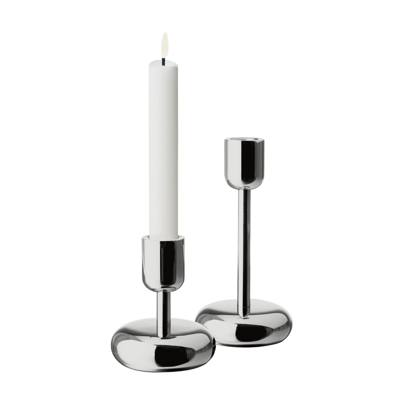 Iittala Portacandele: 1 x Iittala Nappula: Kerzenständer 183mm, silber – Nuovo e nell'imballaggio originale da Mönchaltorf venduto da godetra 1