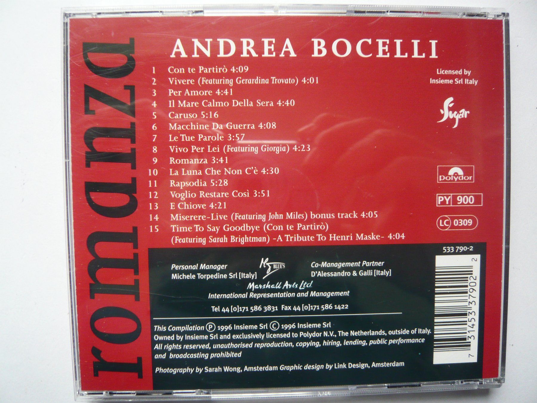 CDs: ANDREA BOCELLI Romanza – D'occasion à Winterthur par Cajun 1