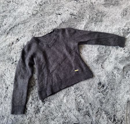 Alpaka Woll Pullover anthrazit Grösse 116