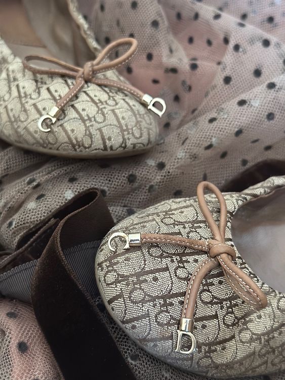 Dior Damenschuhe: CHRISTIAN DIOR oblique logo zen ballerinas, 38 – Neu (gemäss Beschreibung) aus Wermatswil von Alkinoe