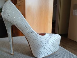 Club- Glitzer-  Schuhe Gr. 40/ Absatz 16cm