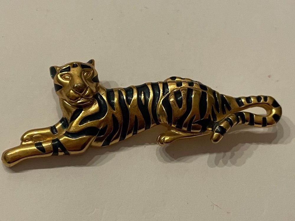 Ancienne Broche Plaqué Or Jaune – Bijou Vintage Sans Marque
