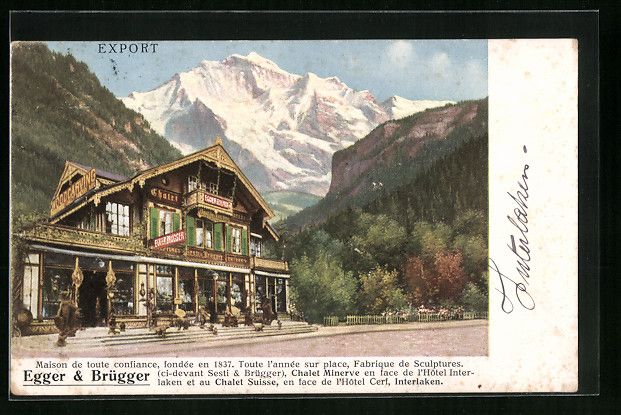 Ansichtskarten: AK Interlaken, Maison Egger, Brügger – Gebraucht aus Berlin von bartko-reher