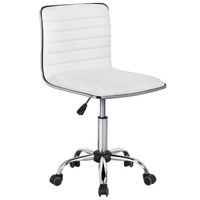 Bürostuhl weiß ohne Armlehne