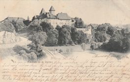 Postkarte Chateau de la Sarraz mit Brief J.J. 1211 Fünf R...