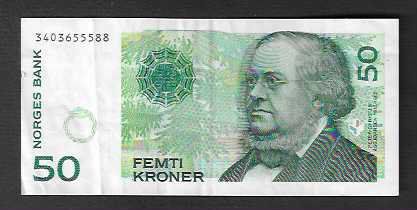 Banconote: Norway   50  Kroner  2000  Gebraucht – Usato da Gordola venduto da coinsandnotes