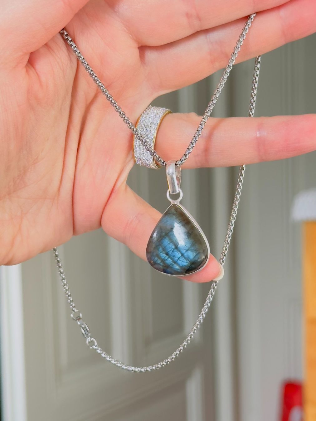 Catenine: Labradorite necklace – Nuovo e nell'imballaggio originale da Genève venduto da AGBERG 5