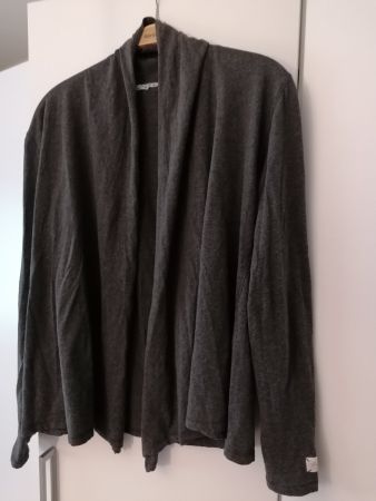 Dunkelgrauer Cardigan aus Baumwolle, Grösse L