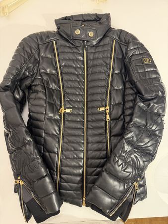 Bogner Daunenjacke Leder Schwarz Grösse XS guter Zustand