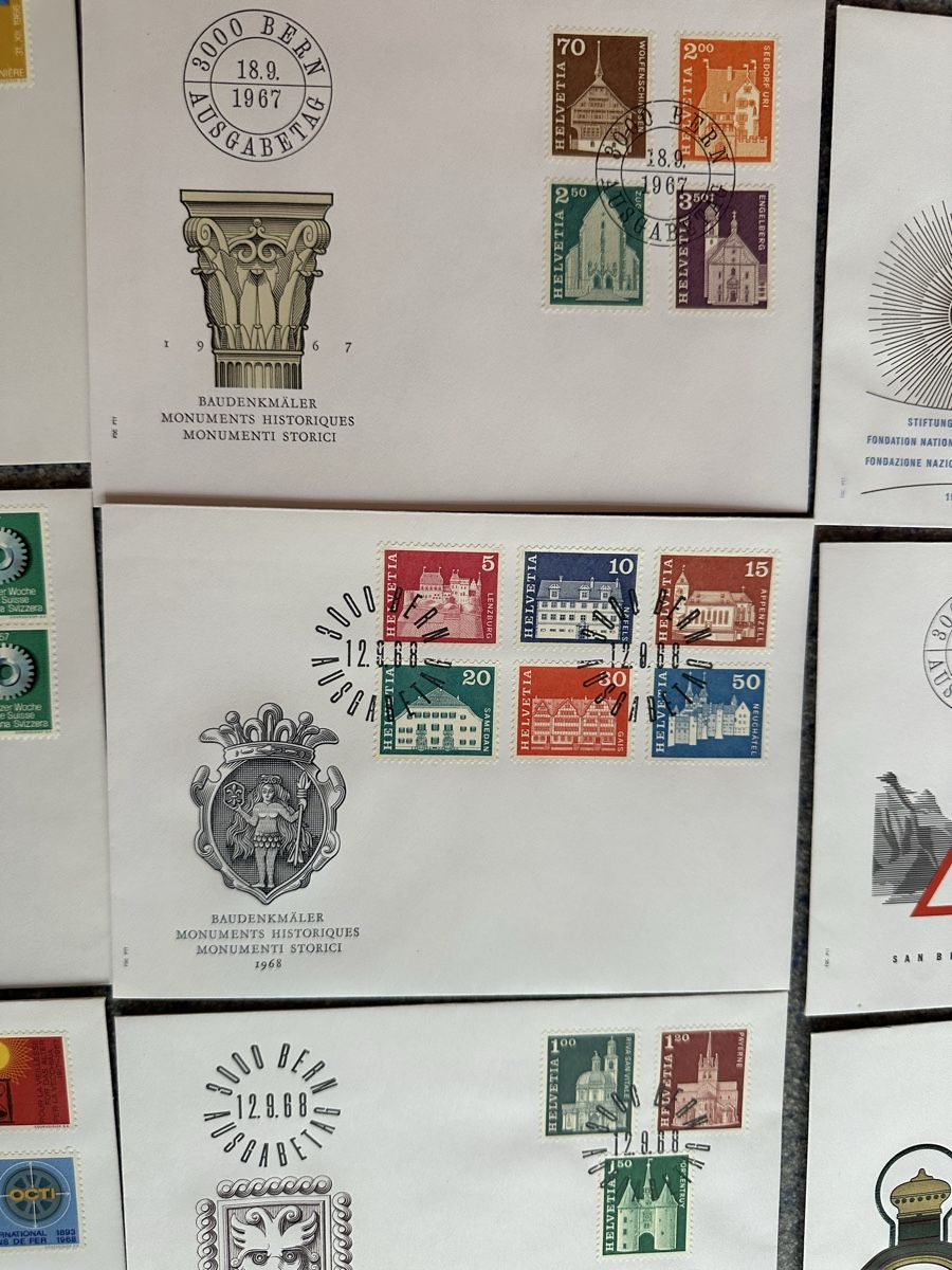 Alle Briefmarken: Schweiz - 56 FDC und Sonderbriefe  – Gebraucht aus Schmitten / FR von Samsara169 5