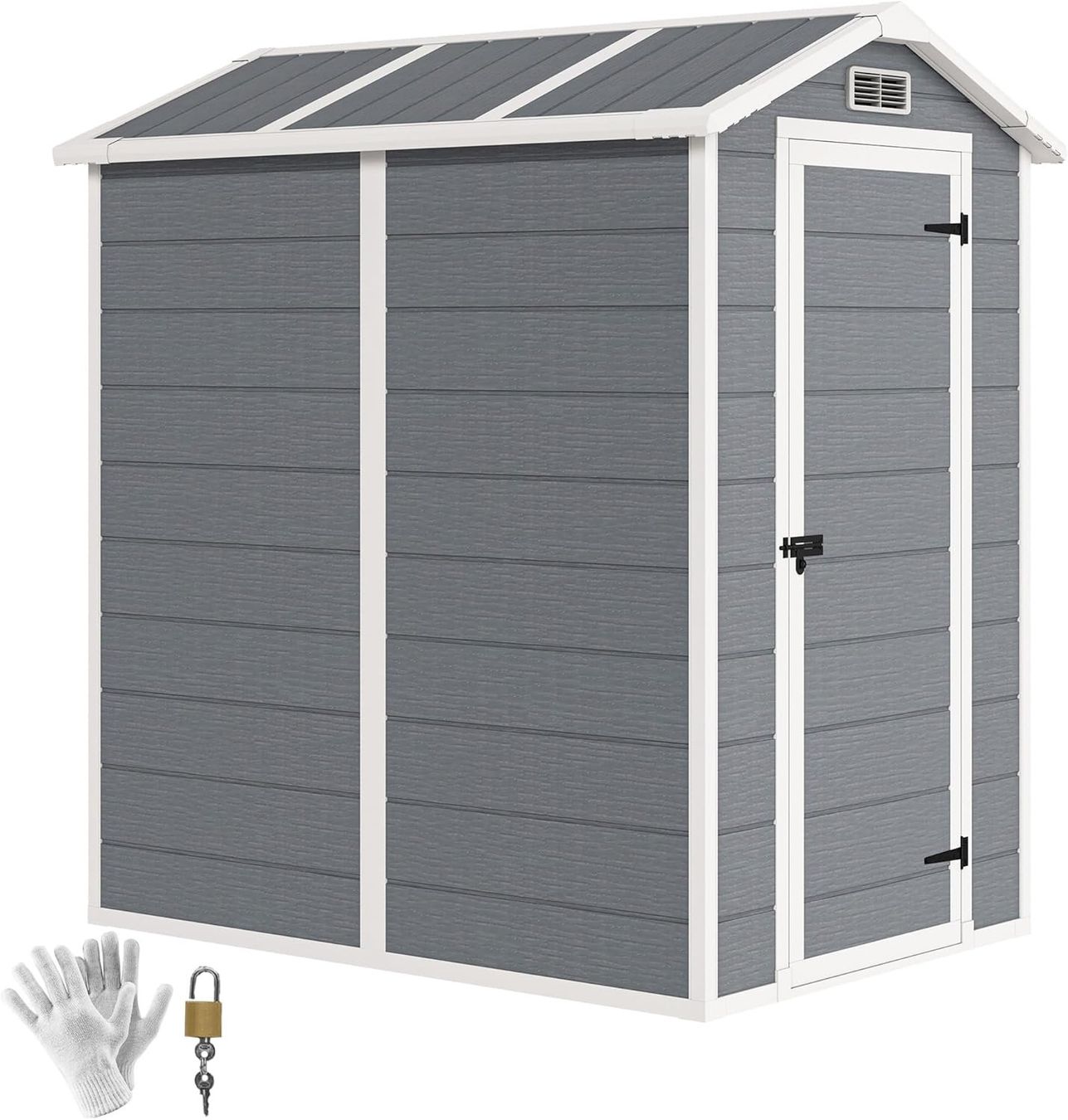Casette da giardino & serre: Gerätehaus 2,1m² Grau – Nuovo e nell'imballaggio originale da Bottighofen venduto da zaap