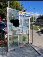 Eingang Metal  Glas Haustür Sehr schwer Lieferung Gratis