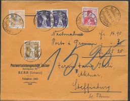 1910 Brief o Bern seltene MISCH-Frankatur interessant ab 1.
