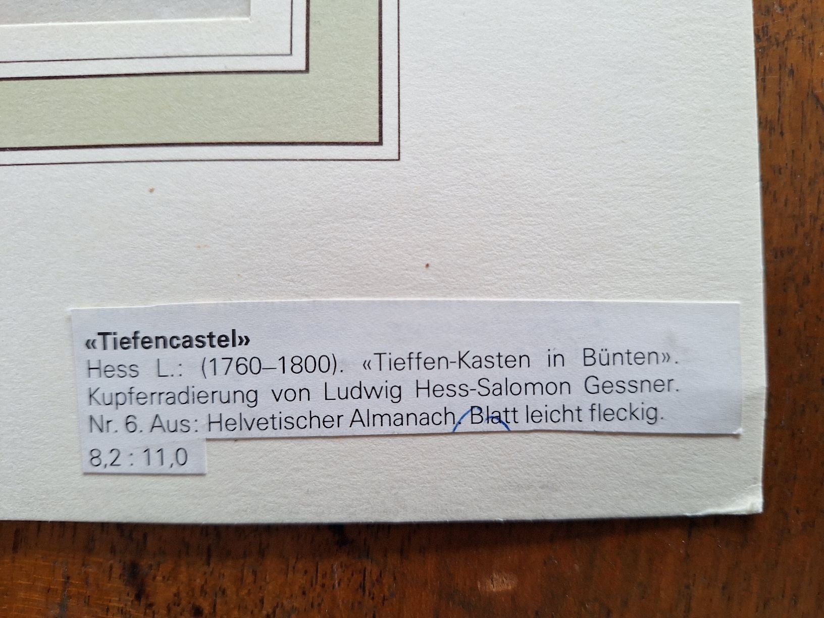 Stiche: TIEFFEN KASTEN  GRISONS – Gebraucht aus Bevaix von bohrap 3