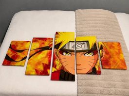 5-teiliges Naruto-Wandbild  neuwertiger Zustand