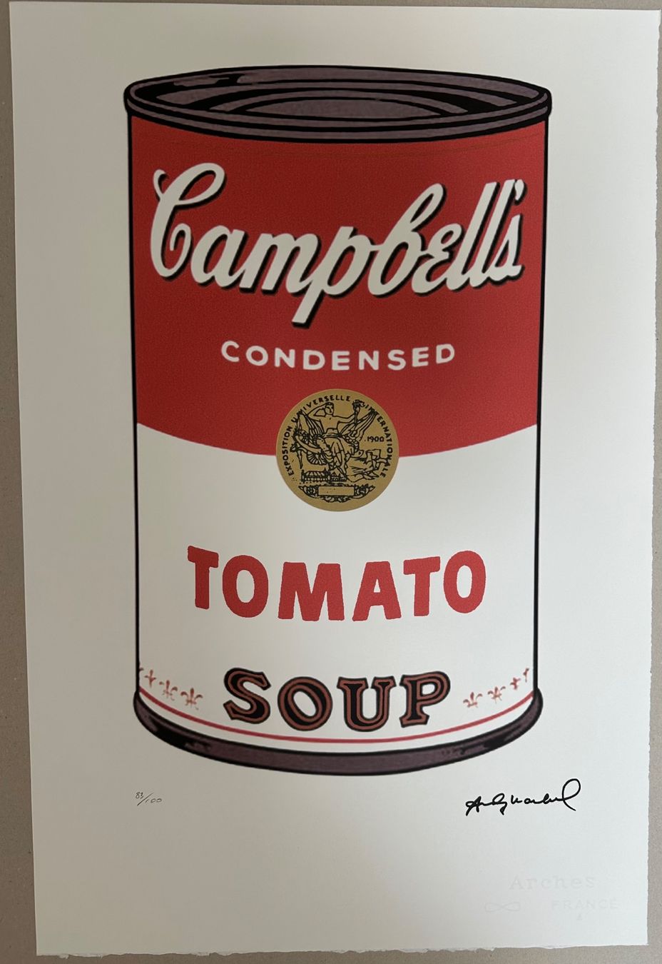Gemälde: Andy Warhol: Tomato Campbell Soup 83/100 – Neu (gemäss Beschreibung) aus Meilen von Smgdesign