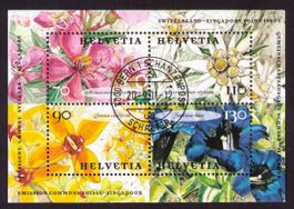2001_1033_BLUMEN-BLOCK_Gemeinschaftsausgabe SINGAPUR-CH_ET !