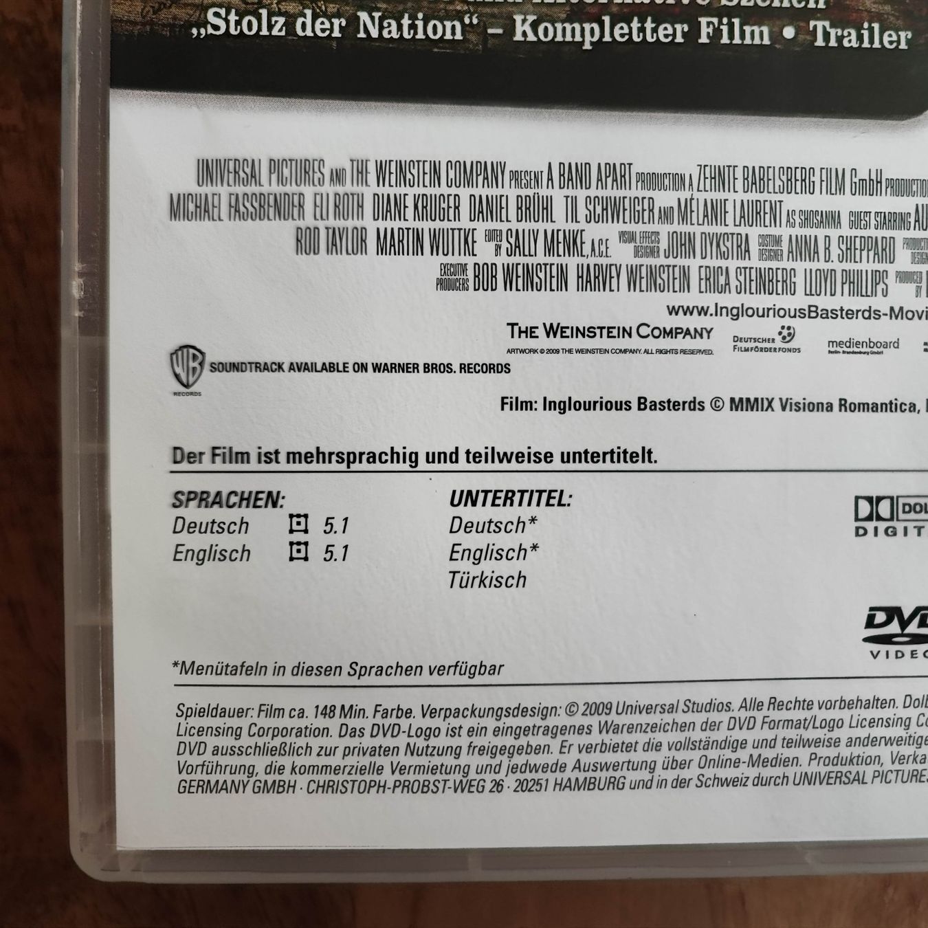 Tutti i DVDs: Inglourious Basterds DVD – Usato da Dübendorf venduto da kb86_MOVIE 2